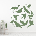 Bird Group Flamingo Parrot Wall Sticker Set