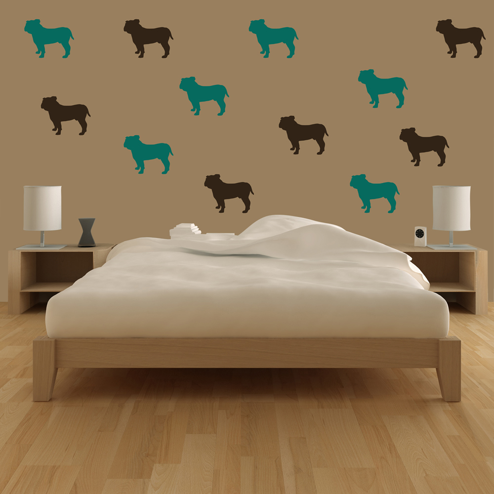 Bulldog Animals Pets Wall Sticker Pack