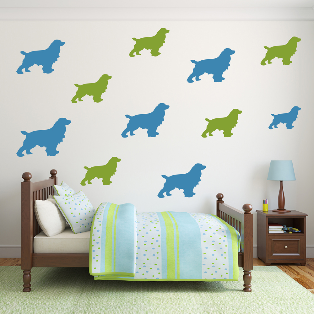Spaniel Dog Pets Animals Wall Sticker Pack