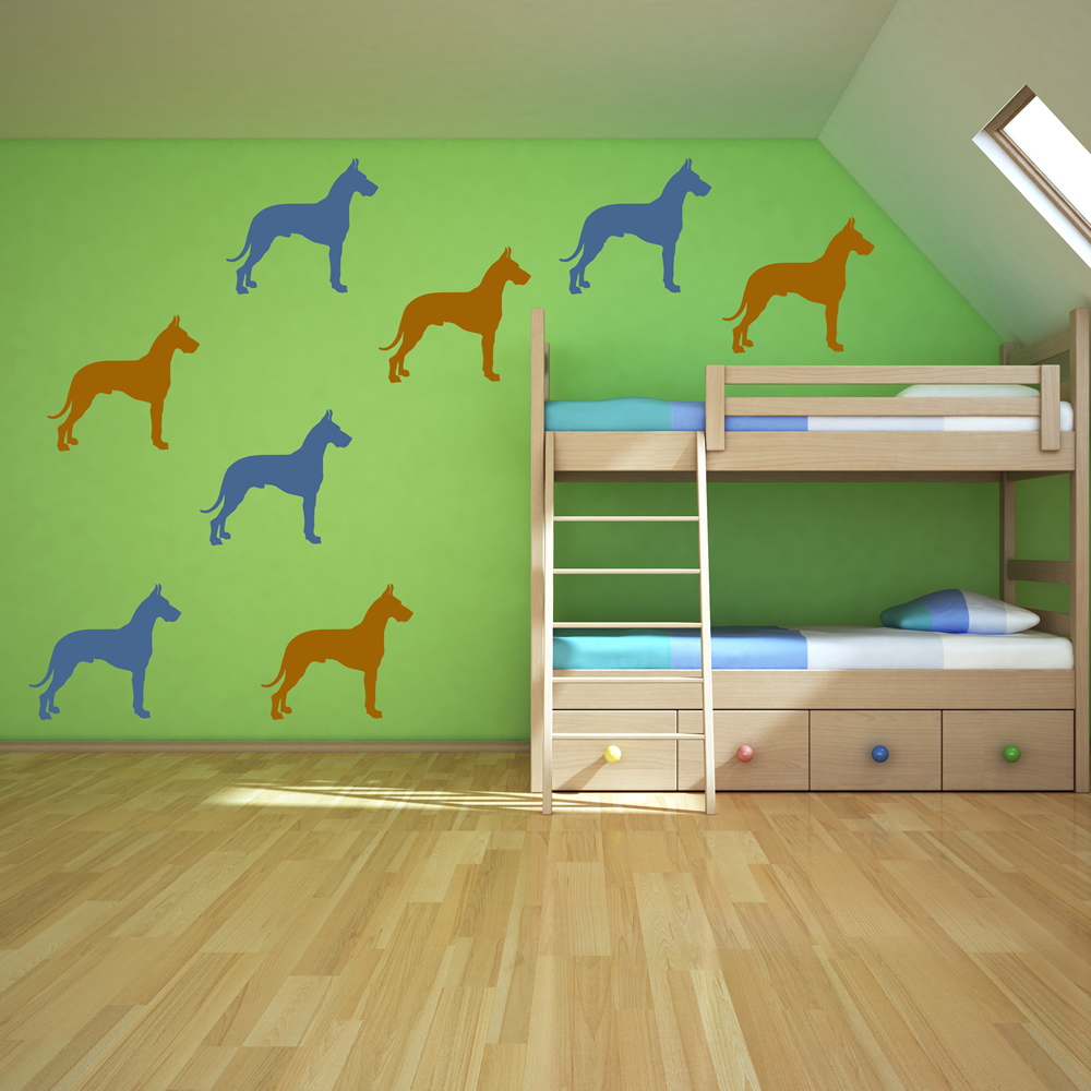 Great Dane Dog Wall Sticker Pack