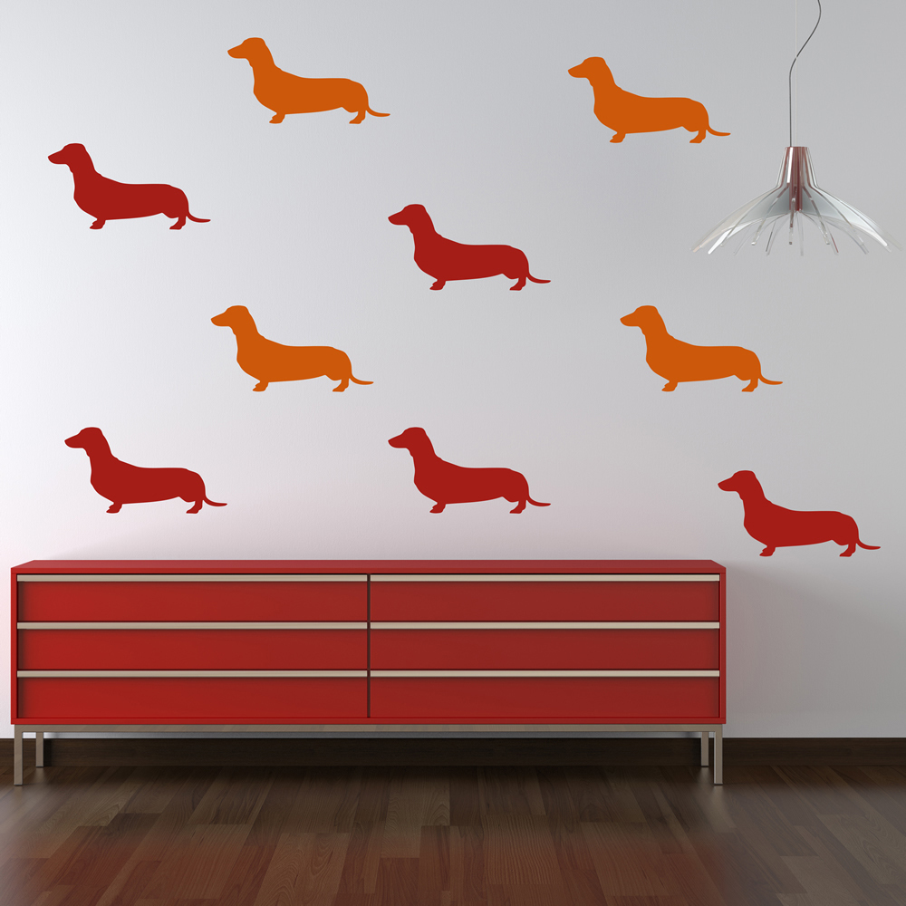 Dachshund Dog Wall Sticker Pack