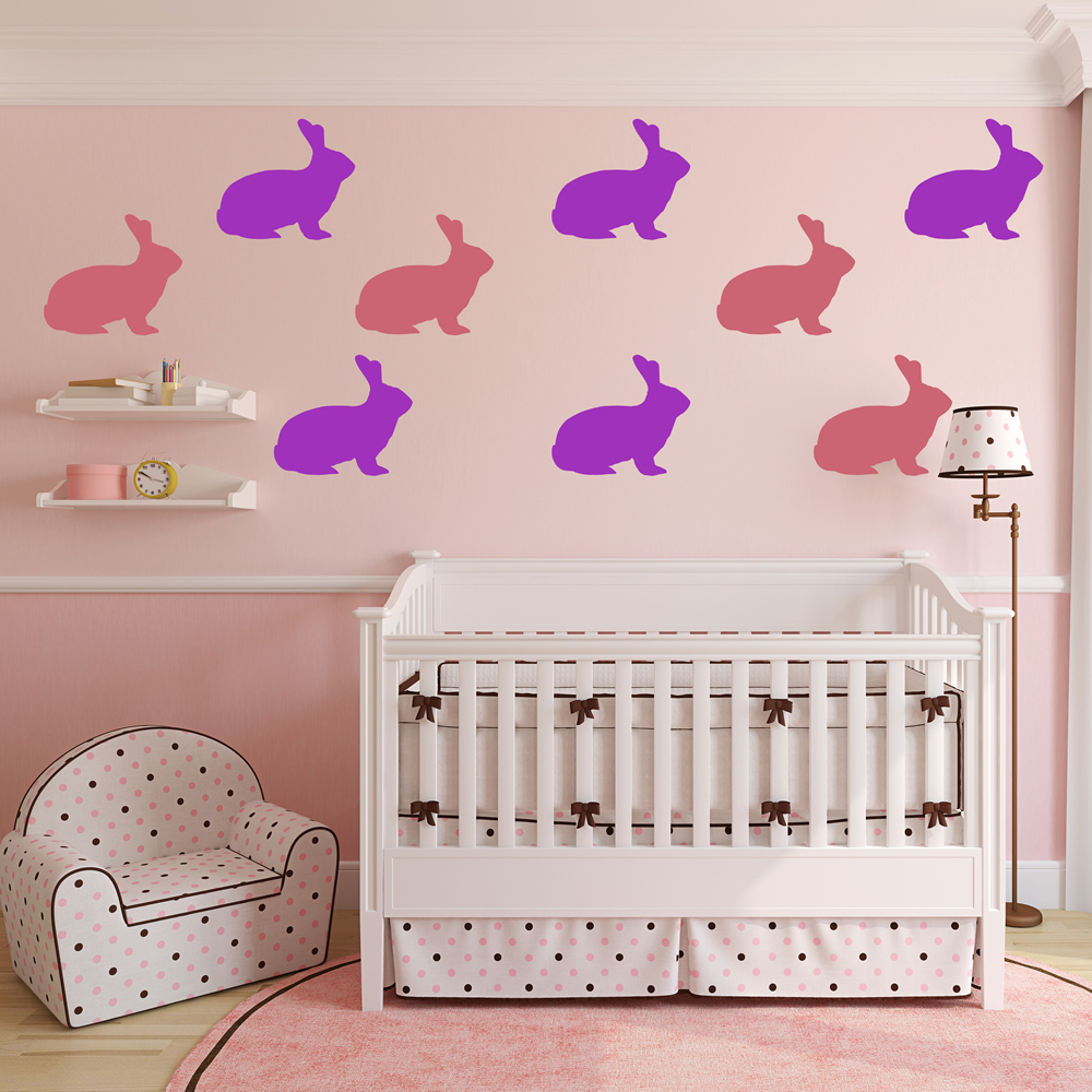 Bunny Rabbit Wall Sticker Pack | Icon Wall Stickers