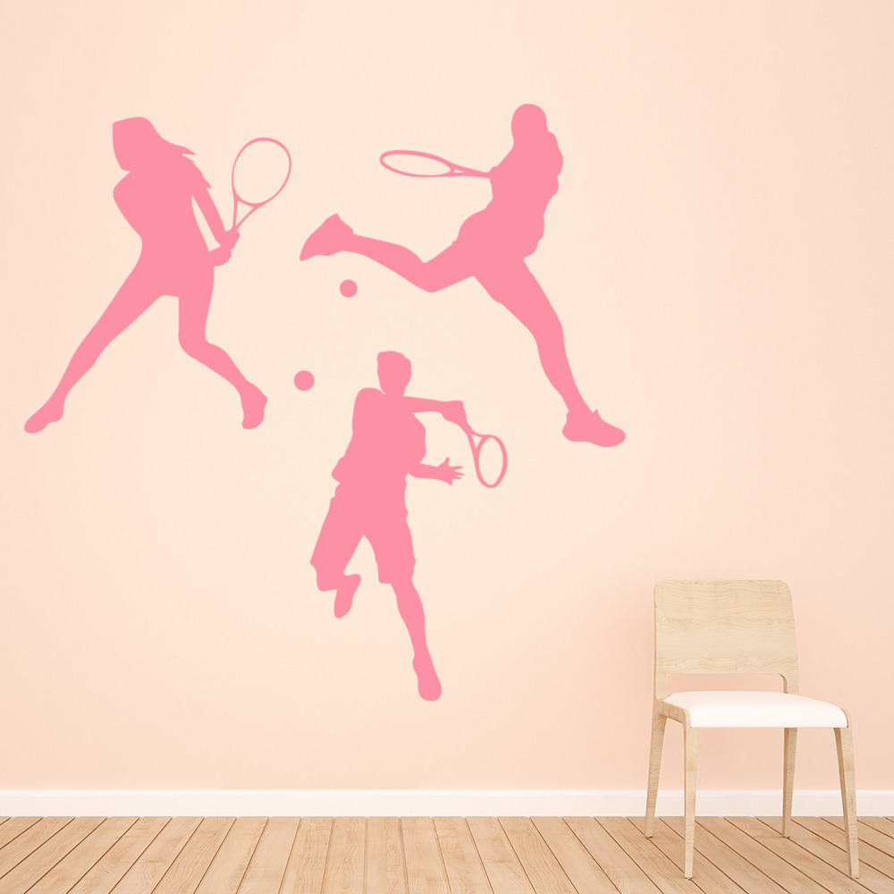 Tennis Players Sports Tennis Wall Sticker Set