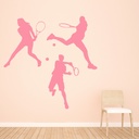 Tennis Players Sports Tennis Wall Sticker Set