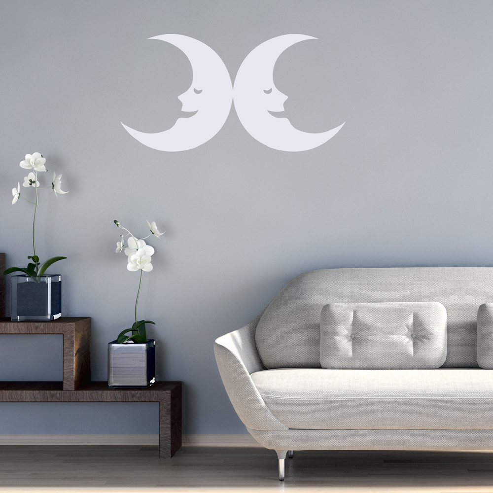 Moon Face Nursery Wall Sticker Pack