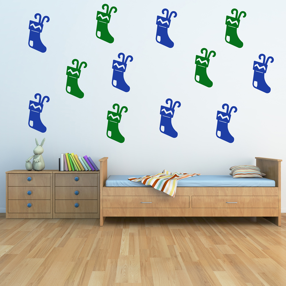 Christmas Stocking Xmas Pack Wall Sticker