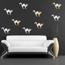 Creepy Cat Halloween Wall Sticker - Mod2