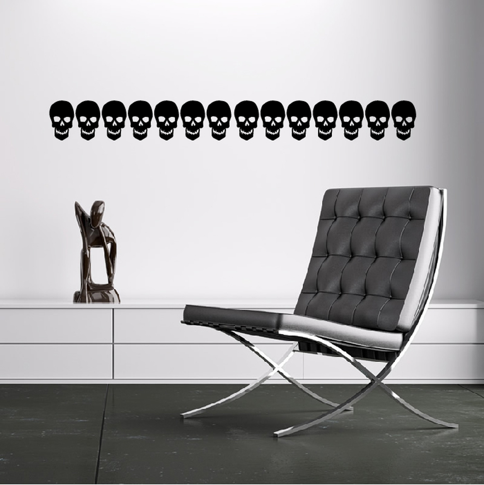 Scary Skull Halloween Wall Sticker - Mod5