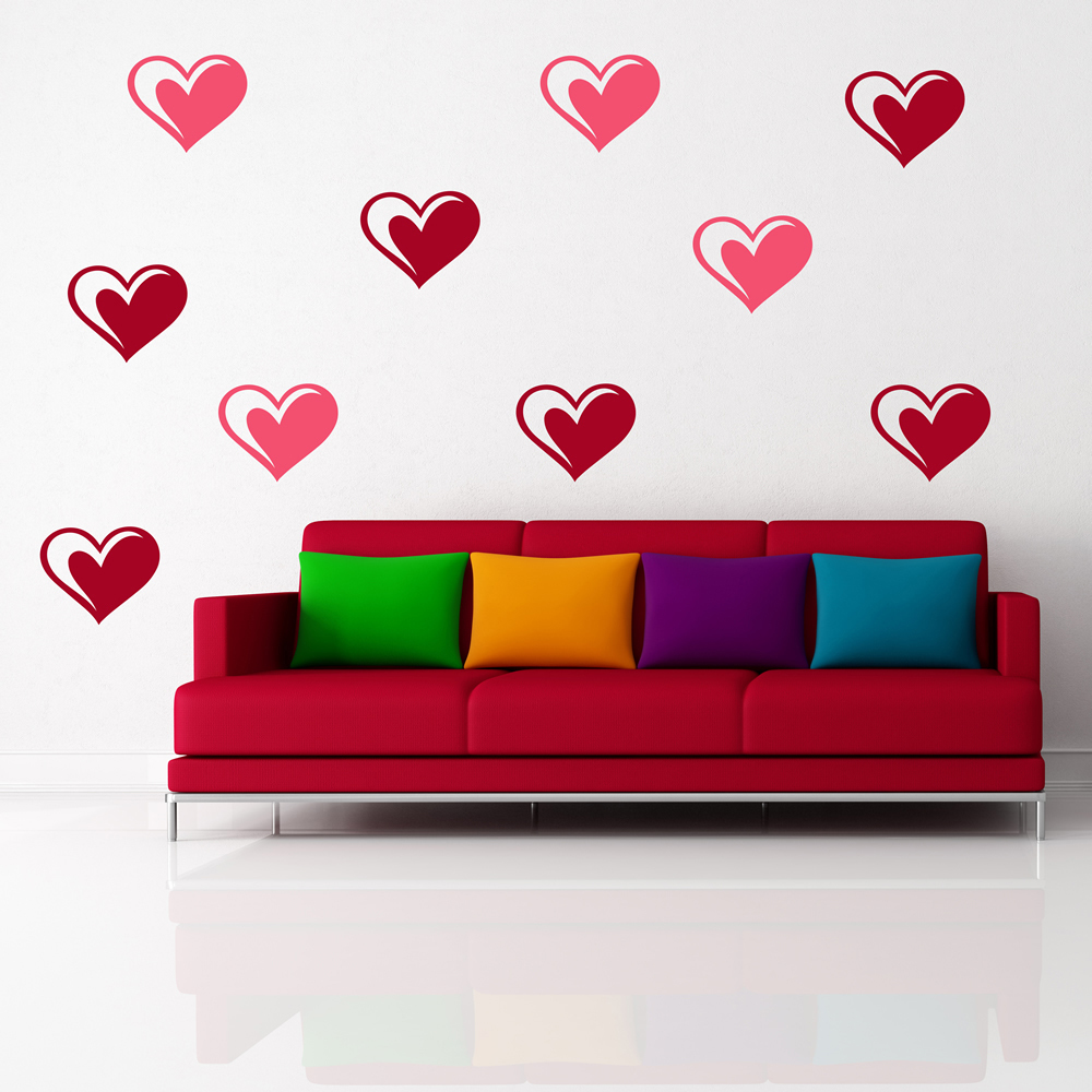 Love Heart Wall Sticker Pack