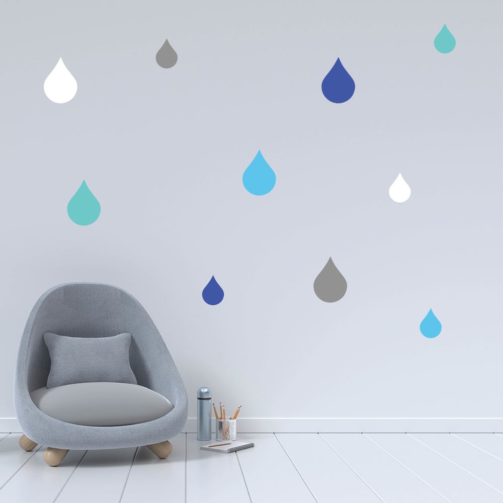 Raindrop Weather Wall Sticker Pack | Icon Wall Stickers
