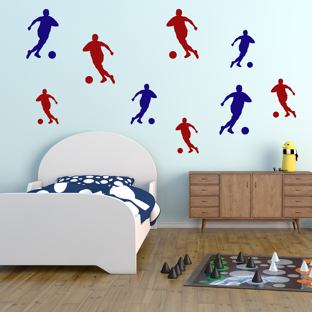 Footballer Sports Football Wall Sticker Pack