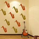 Saxophone Music Wall Sticker Pack