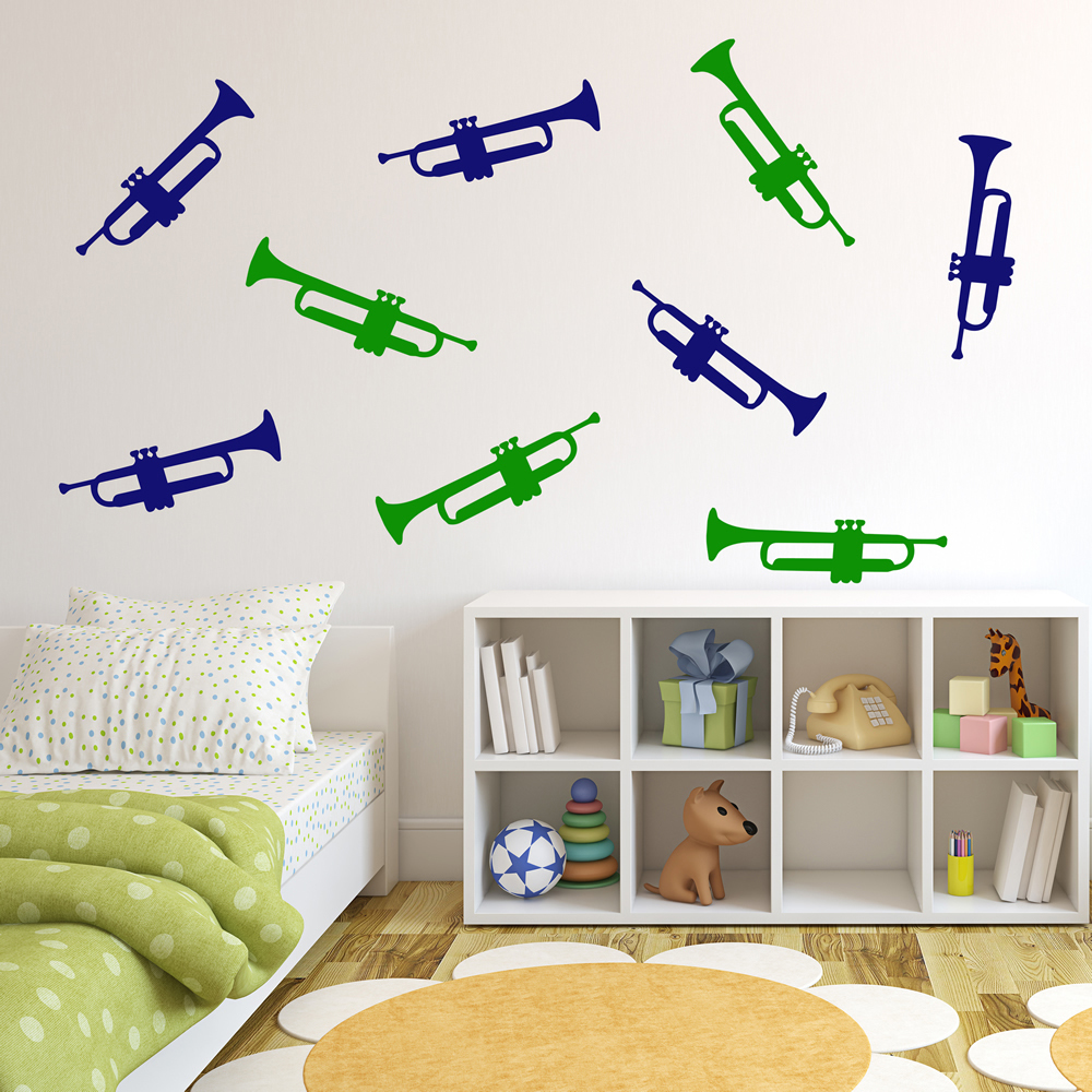 Trumpet Music Wall Sticker Pack