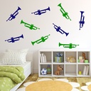 Trumpet Music Wall Sticker Pack