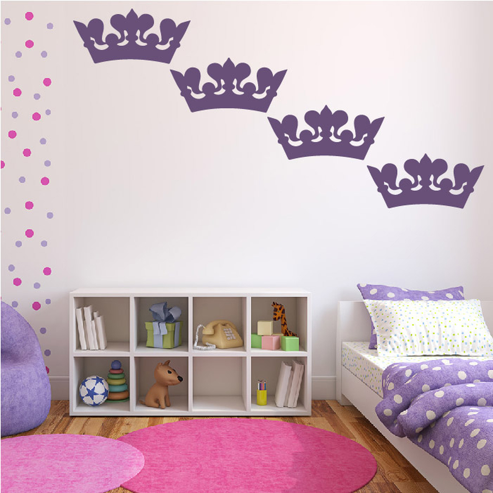 Princess Crown Tiara Wall Sticker Pack | Icon Wall Stickers