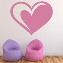 Simple Love Heart Girls Bedroom Wall Sticker
