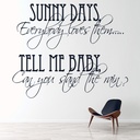 Can You Stand The Rain? Love Quote Wall Sticker