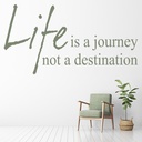 Life Is A Journey Inspirational Quote Wall Sticker