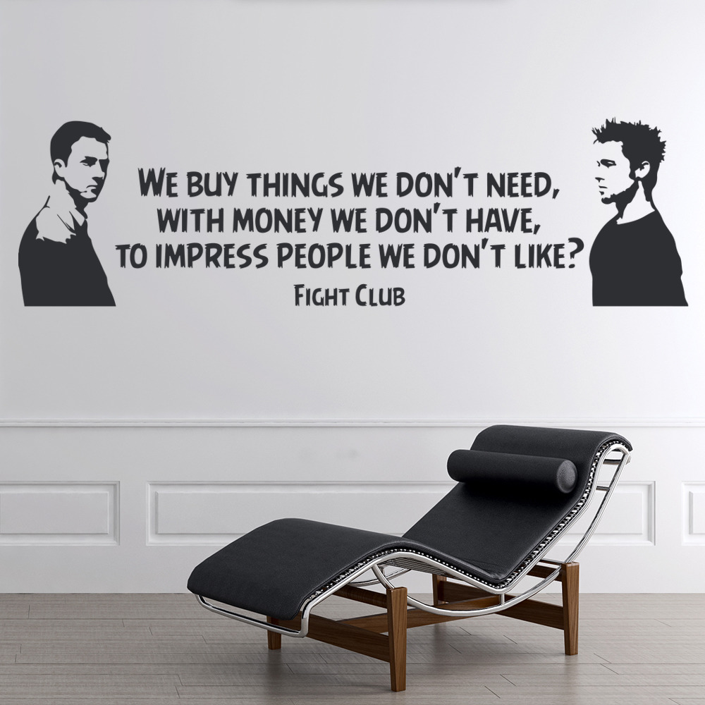 Fight Club Movie Quote Wall Sticker
