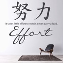 Effort Chinese Symbol Quote Wall Sticker