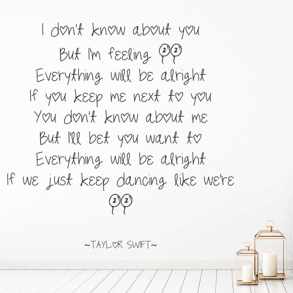 I'm Feeling 22 Taylor Swift Wall Sticker