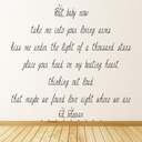 Ed Sheeran Thinking Out Loud Song Lyric Wall Sticker
