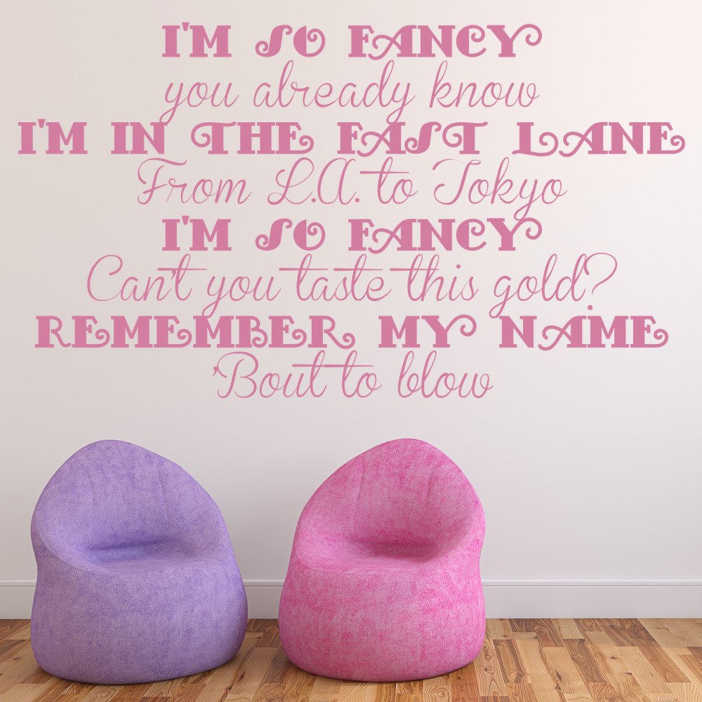 Fancy Iggy Azalea Song Lyrics Wall Sticker