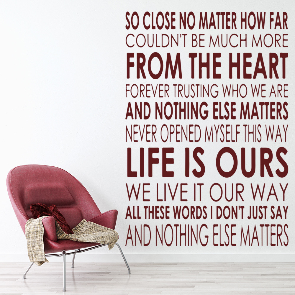 Metallica Nothing Else Matters Wall Sticker