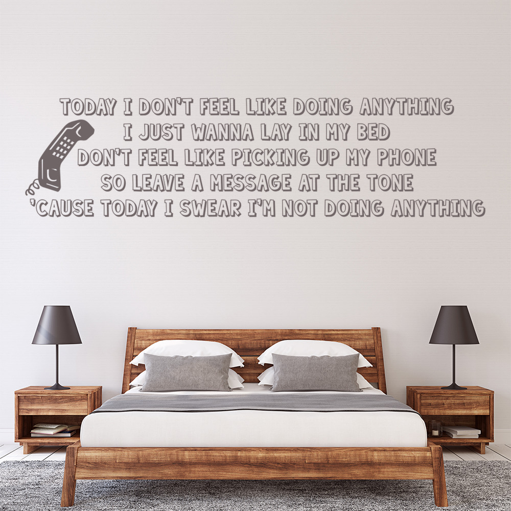 Bruno Mars Lazy Song Lyrics Wall Sticker