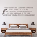 Bruno Mars Lazy Song Lyrics Wall Sticker