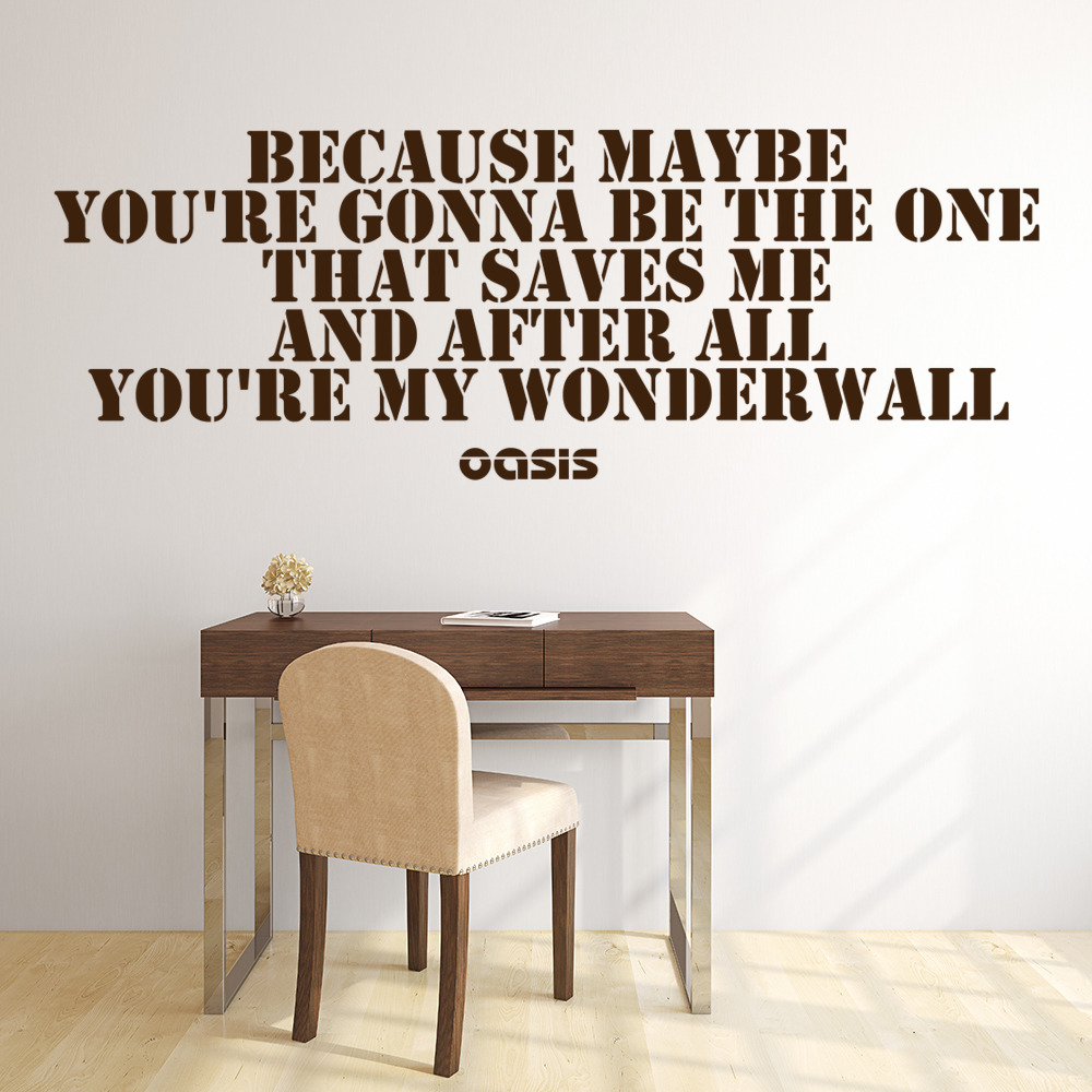 Wonderwall Oasis Music Wall Sticker