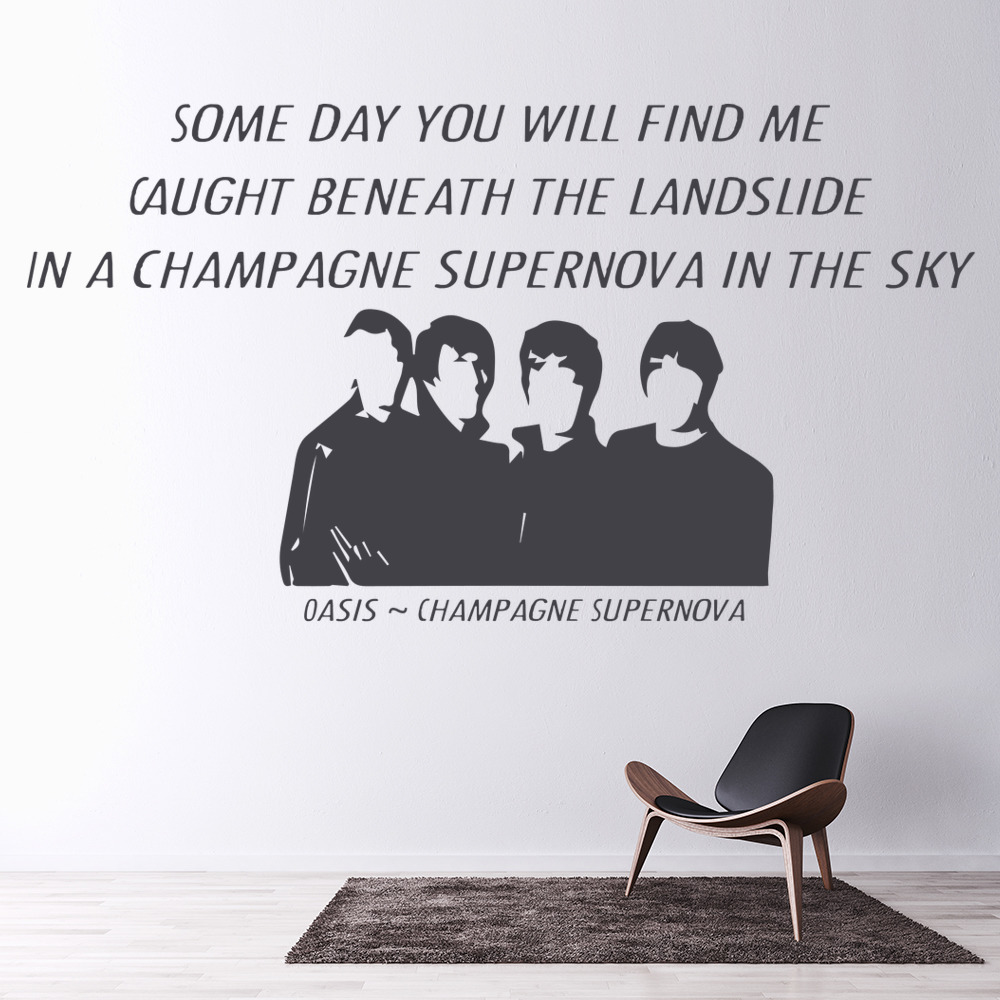 Champagne Supernova Oasis Music Wall Sticker