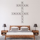Dream Imagine Believe Scrabble Tile Wall Sticker