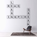 Learn Read Inspire Scrabble Tile Wall Sticker