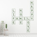 Love Life Family Scrabble Tile Wall Sticker