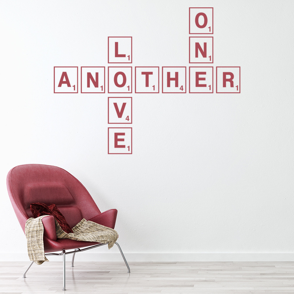 Love One Another Scrabble Tile Wall Sticker