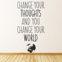 Change Your World Inspirational Quote Wall Sticker - Mod4