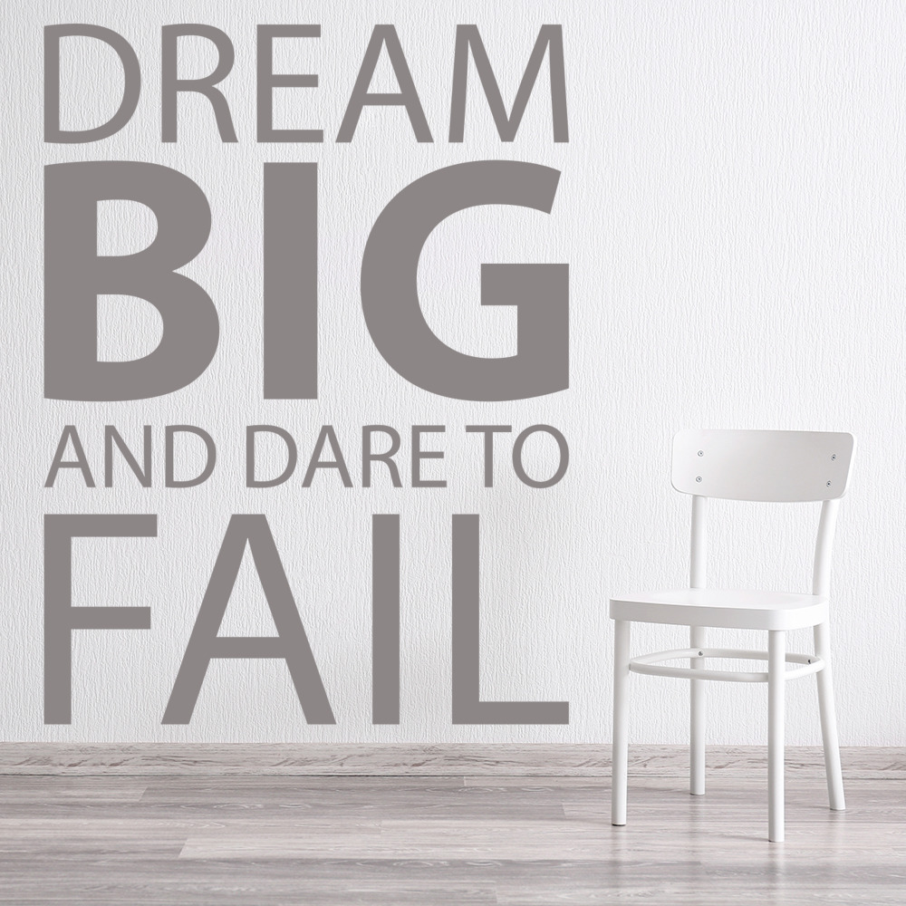 Dream Big Inspirational Quote Wall Sticker - Mod4