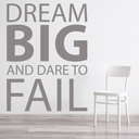 Dream Big Inspirational Quote Wall Sticker - Mod4