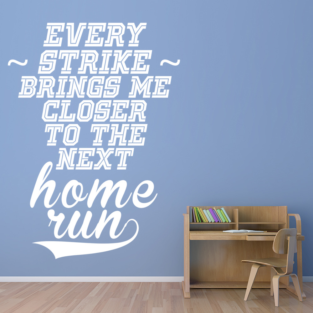 Every Strike Baseball Quote Wall Sticker - Mod7