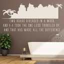 The Road Not Taken Robert Frost Poem Wall Sticker