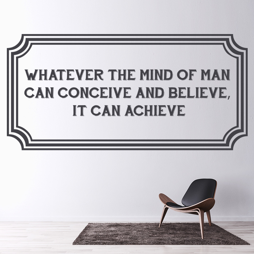 Man Can Achieve Inspirational Quote Wall Sticker