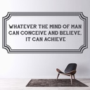 Man Can Achieve Inspirational Quote Wall Sticker