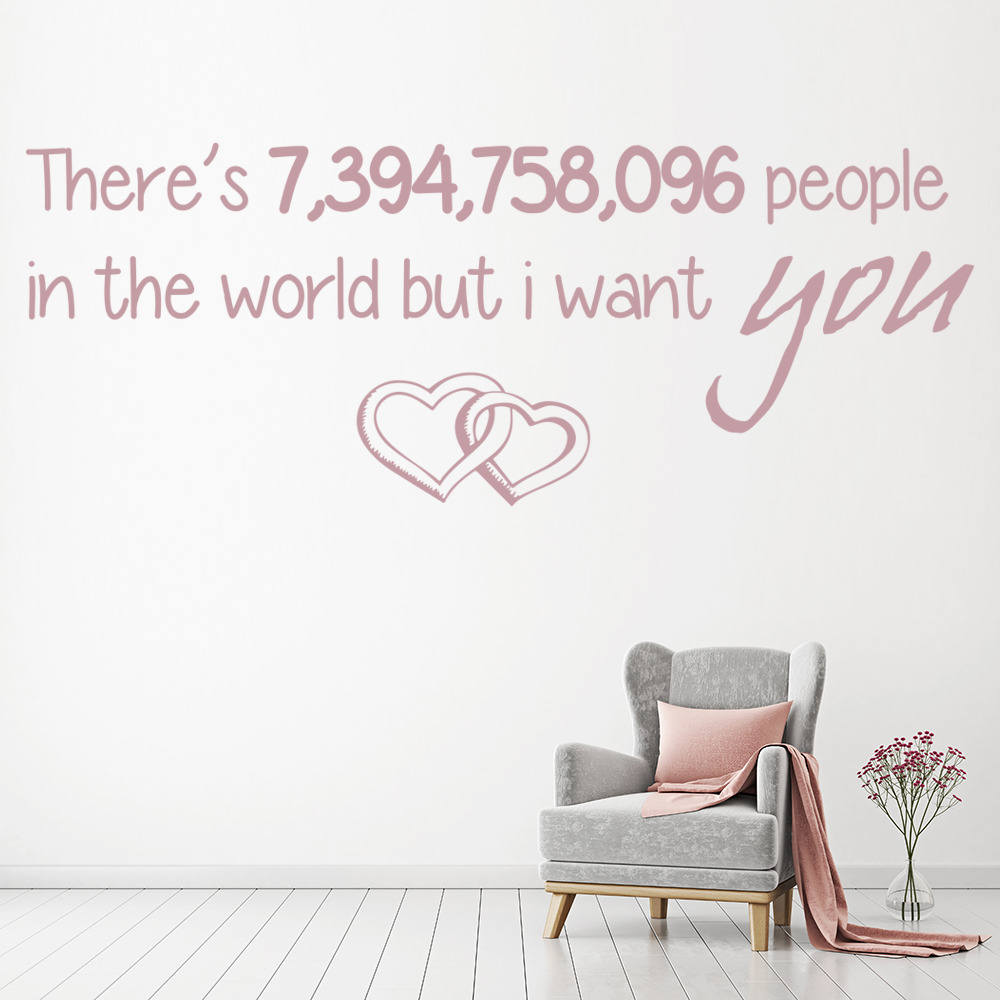 I Want You Love Quote Wall Sticker