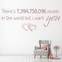I Want You Love Quote Wall Sticker