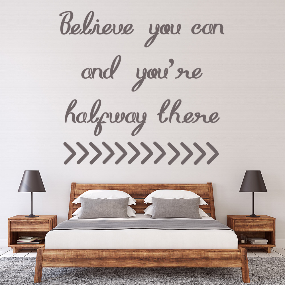 Believe You Can Inspirational Quote Wall Sticker