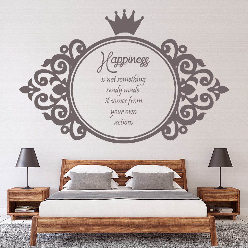 Happiness Inspirational Quote Wall Sticker - Mod1