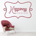 Happiness Inspirational Quote Wall Sticker - Mod9