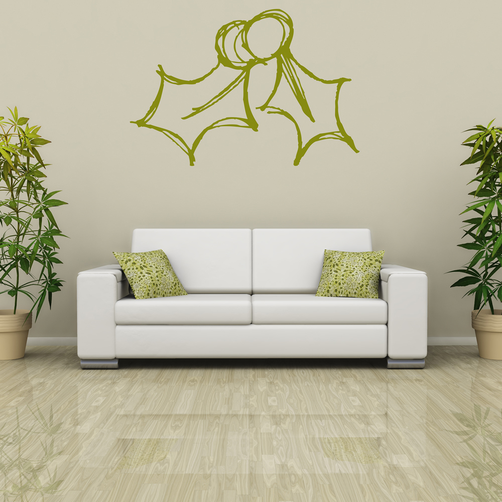 Holly Berries Festive Christmas Wall Sticker