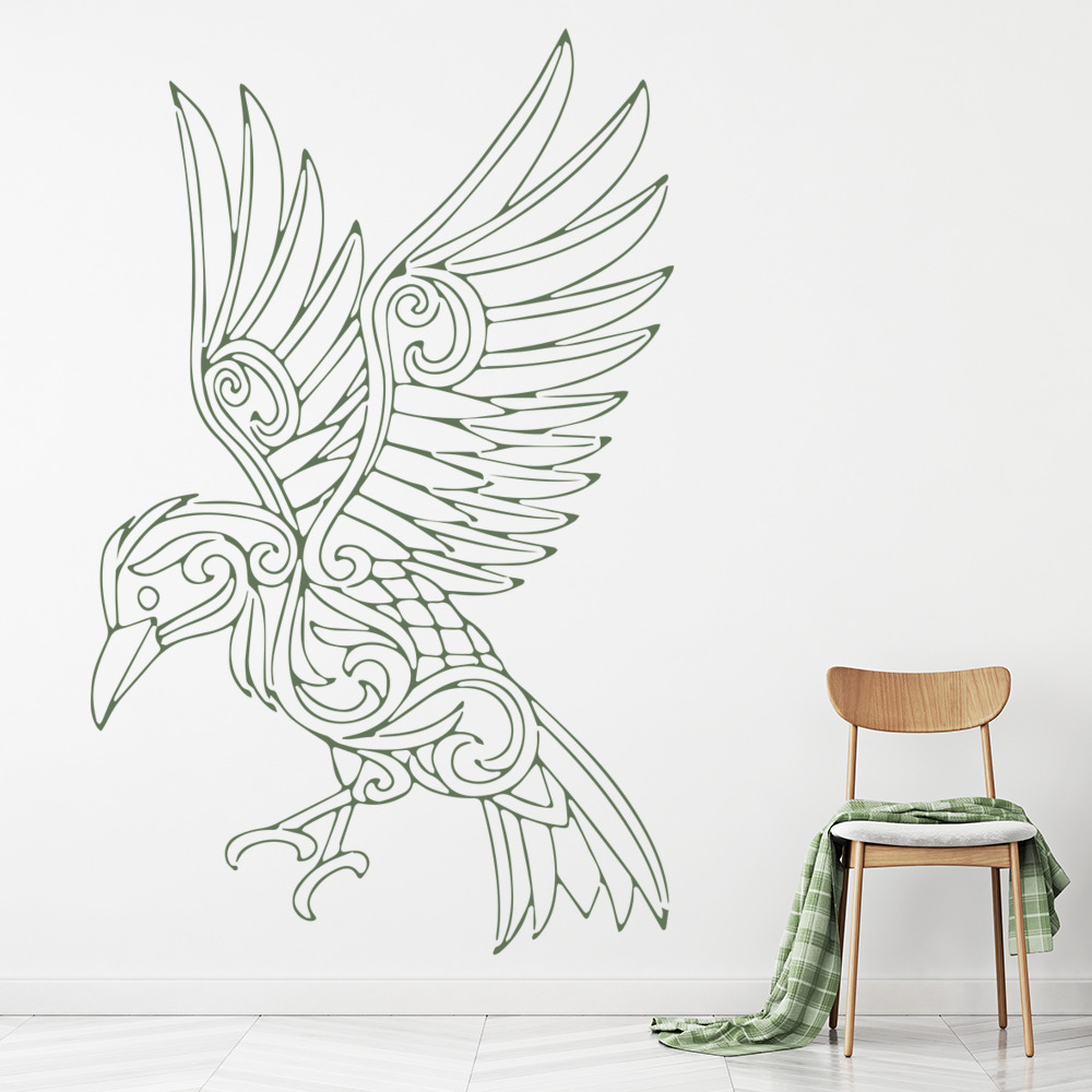 Tribal Crow Birds Feathers Wall Sticker